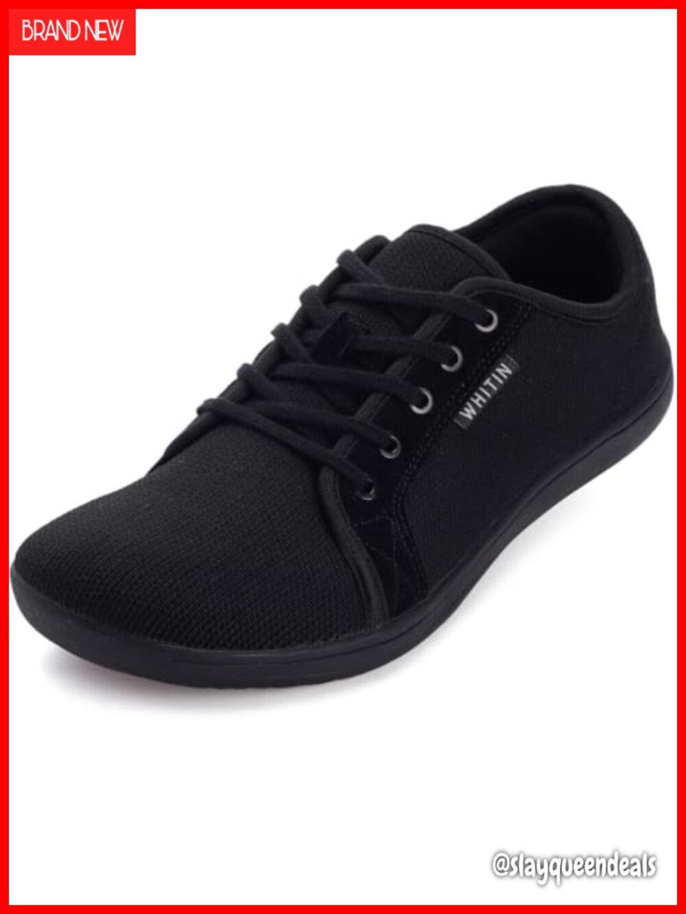 Wide Toe Box Zero Drop Barefoot Running Sneakers Lace Up Athletic Shoes